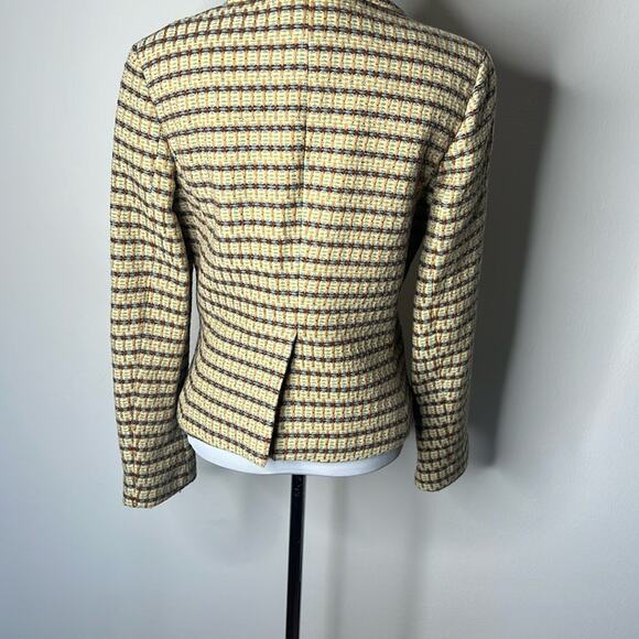 Barney’s New York Vintage Cream Tweed Blazer - Picture 5 of 8